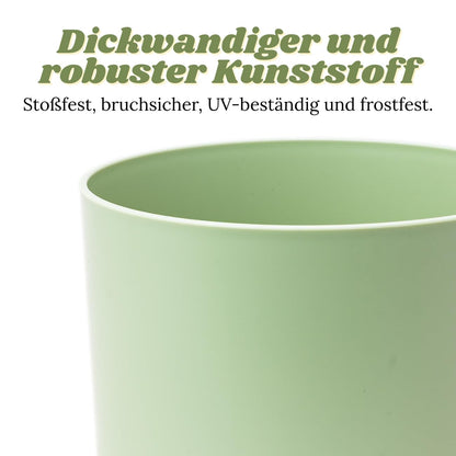 QILZO Plastik Blumentopf Klein | Set 12 Übertopf 10cm | Pastellige