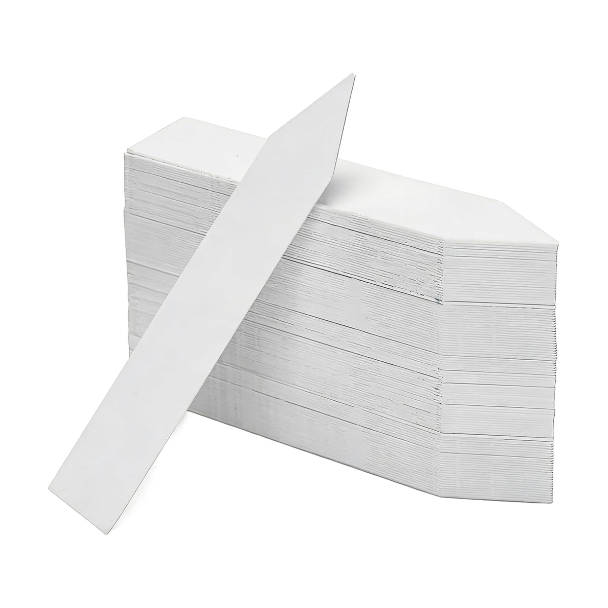 Pflanzenschilder 100 Stück, wetterfeste Kunststoff-Pflanzenstecker zum Beschriften, 10 x 2 cm, für Blumentöpfe & Garten, Weiß