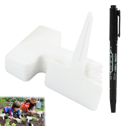 Pflanzenschilder 200 Stück, wetterfest & wiederverwendbar, Pflanzenetiketten zum Beschriften mit schwarzem Marker für Garten & Blumentöpfe