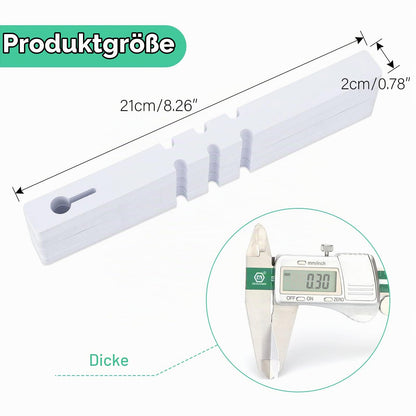 KINGLAKE Pflanzenschilder 100 Stück, wetterfeste Kunststoff-Schlaufenetiketten zum Beschriften, 2 x 21 cm, Weiß