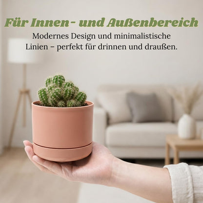 QILZO Plastik Blumentopf Klein | Set 12 Übertopf 10cm | Pastellige
