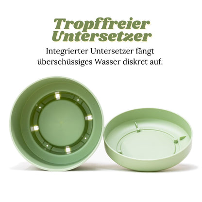 QILZO Plastik Blumentopf Klein | Set 12 Übertopf 10cm | Pastellige